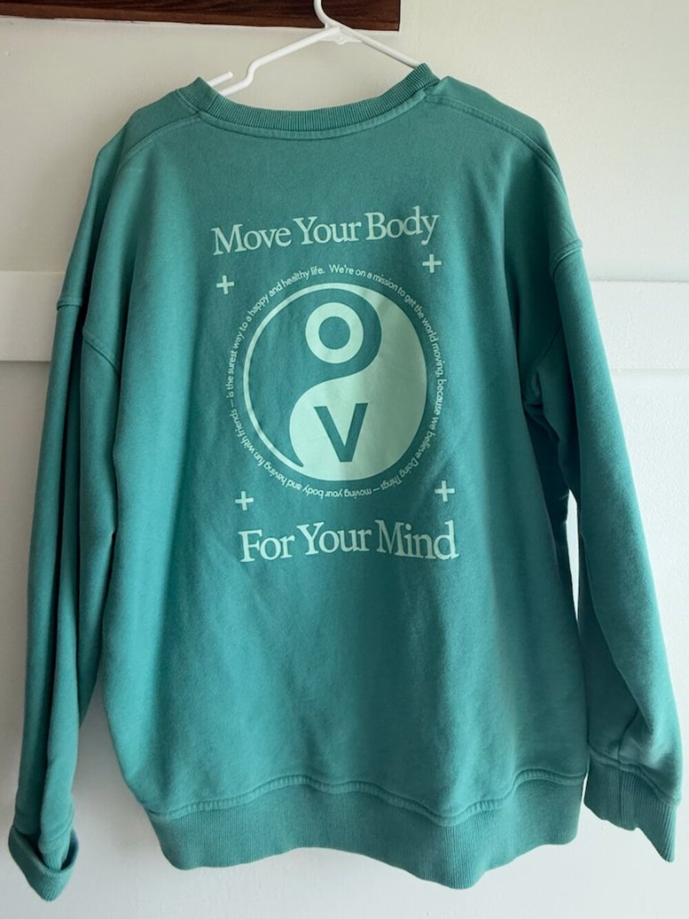 Outdoor Voices Move Your Body For Your Mind Crewneck Sweatshirt Green - M